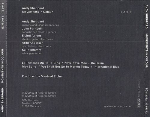 Andy Sheppard - Movements In Colour (2009)