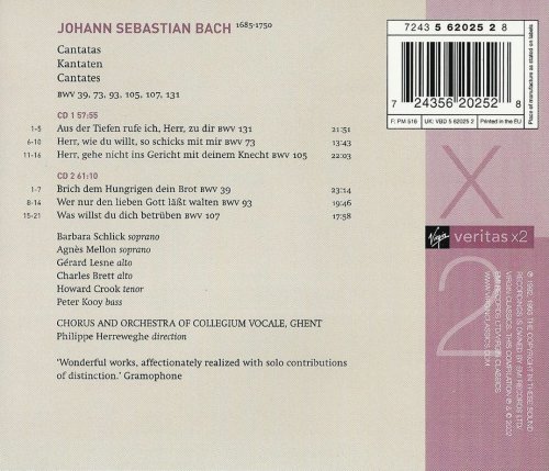 Collegium Vocale Gent - J.S. Bach: Cantatas 39, 73, 93, 105, 107 & 131 (2002)