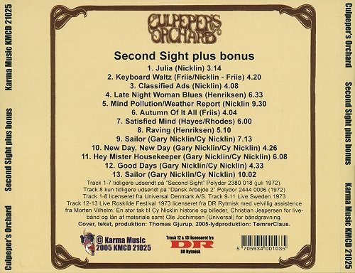 Culpepers Orchard - Second Sight (Reissue) (1972/2005)