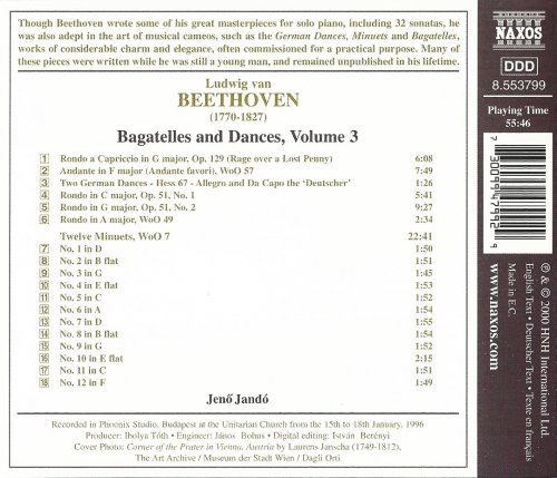 Jeno Jando - Beethoven: Bagatelles and Dances, Volume 3 (2001)