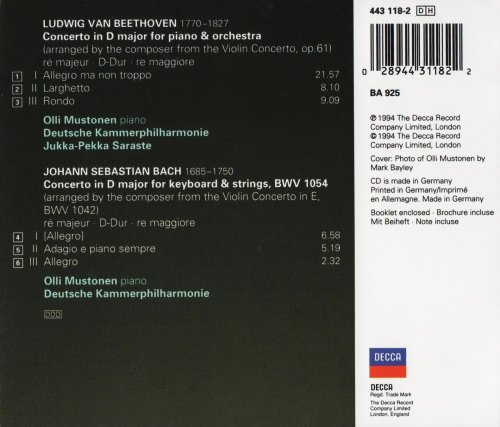 Olli Mustonen - Beethoven, J.S. Bach: Piano Concertos (2012)