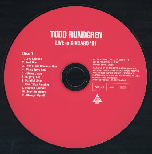 Todd Rundgren - Todd Archive Series Vol. 3: Live In Chicago '91 (1999)