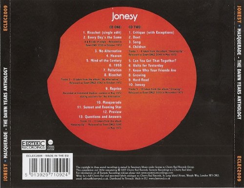 Jonesy - Masquerade The Dawn Years Anthology (Remastered) (1972-73/2007)