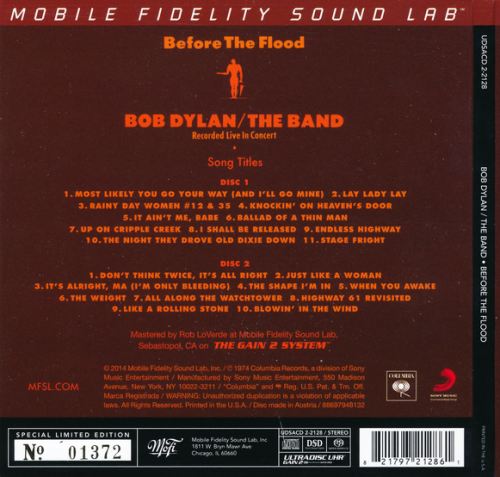 Bob Dylan The Band - Before The Flood (MFSL 2014)