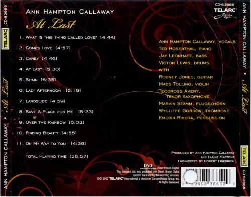 Ann Hampton Callaway - At Last (2009) FLAC