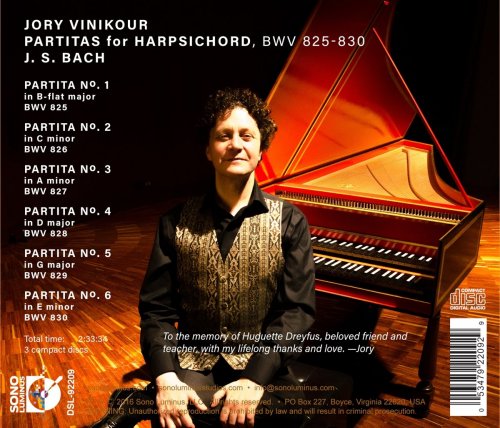 Jory Vinikour - Bach: Partitas BWV 825-830 (2016)