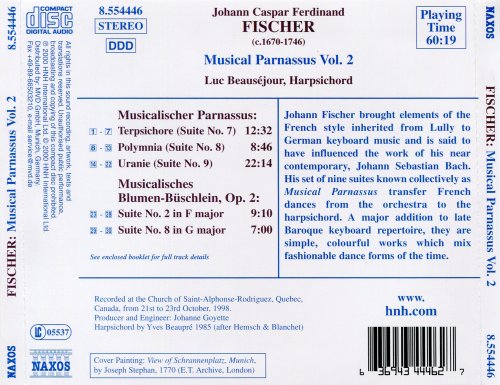 Luc Beausejour - Fischer: Musical Parnassus Vol.2 (Suites Nos. 7-9) (2000)