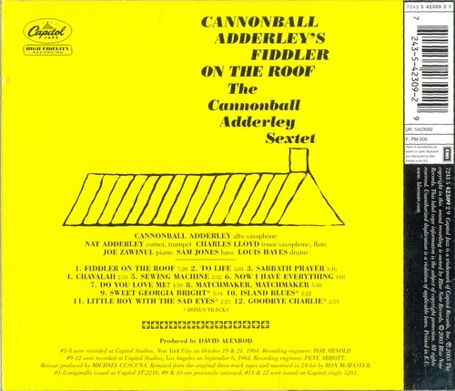 The Cannonball Adderley Sextet - Cannonball Adderley's Fiddler On The Roof (1964) CD Rip