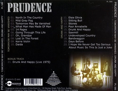 Prudence - Tomorrow May Be Vanished / Drunk and Happy (Reissue) (1972-73/2003)