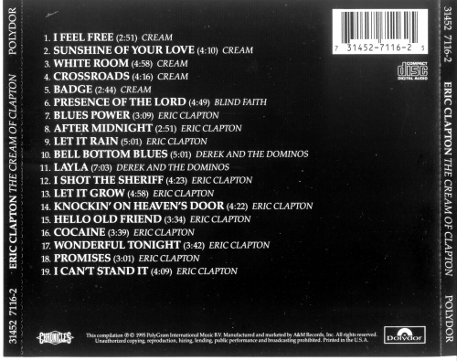 Eric Clapton - The Cream Of Clapton (1995) CD-Rip