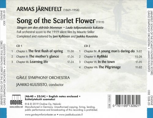 Gävle Symphony Orchestra, Jaakko Kuusisto - Järnefelt: Song of the Scarlet Flower (full score to the 1919 film)  (2019) CD-Rip