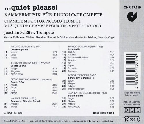 Joachim Schäfer - Quiet Please: Chamber Music for Piccolo Trumpet (1999)