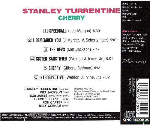 Stanley Turrentine with Milt Jackson - Cherry (1972) [2000 CTI Best Selection] CD-Rip