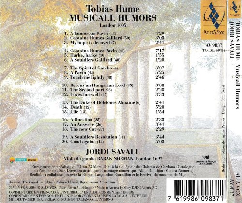 Jordi Savall - Hume: Musicall Humors, London 1605 (2004)