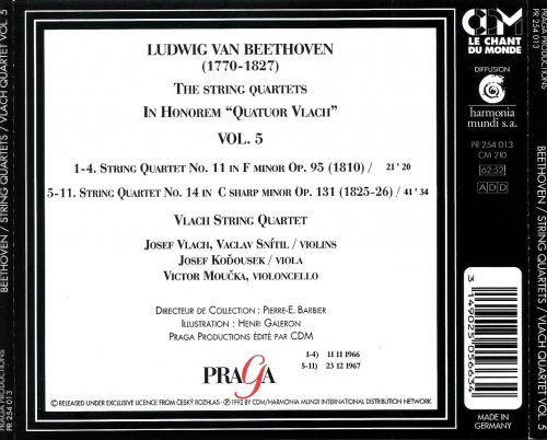 Vlach String Quartet - Beethoven: String Quartets Nos. 11 & 14 (1992)