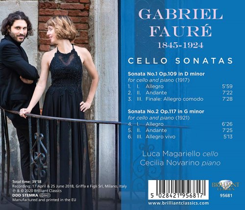 Luca Magariello & Cecilia Novarino - Fauré: Cello Sonatas (2020) [Hi-Res]
