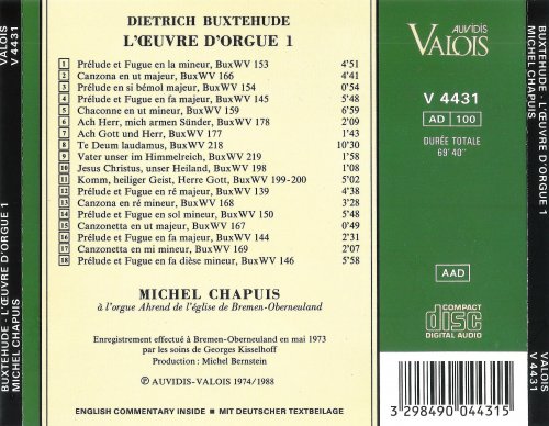 Michel Chapuis - Buxtehude: L'Oeuvre d'Orgue, Vol. 1 & 2 (1988)