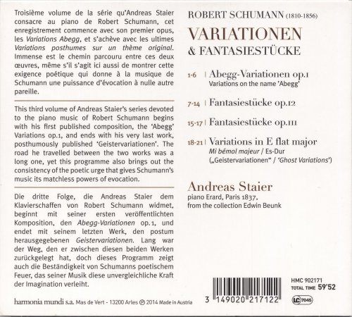 Andreas Staier - Schumann: Variationen & Fantasiestücke (2014) CD-Rip