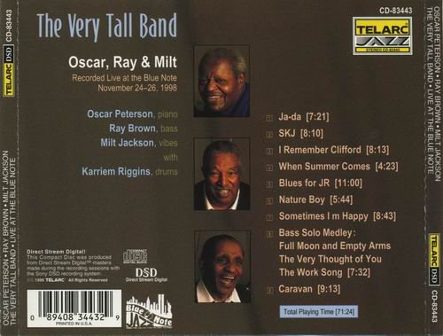 Oscar Peterson, Ray Brown, Milt Jackson - The Very Tall Band (1999)