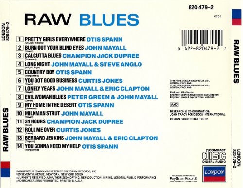 VA - Raw Blues (Reissue) (1967/1987)