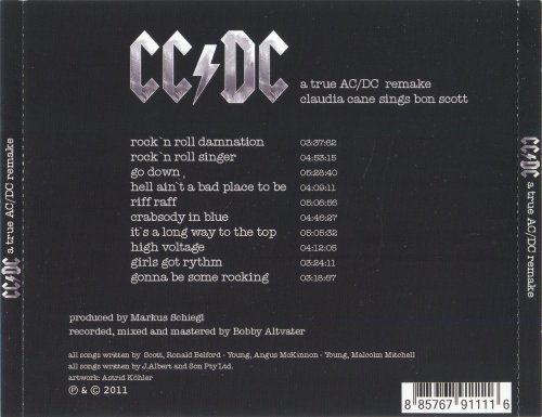 CC/DC - Claudia Cane Sings Bon Scott  (2011)