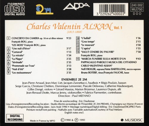 Ensemble 2E 2M - Charles-Valentin Alkan, Vol. 1 (1996)