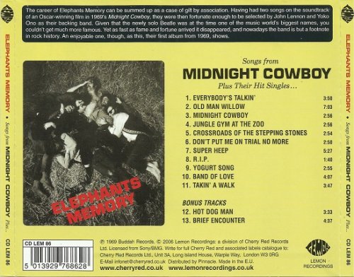 Elephant's Memory - Songs From Midnight Cowboy (Reissue) (1969/2006)