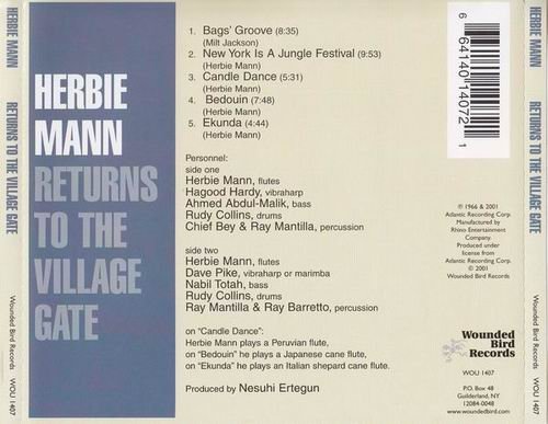 Herbie Mann - Return to the Village Gate (1961) CD Rip