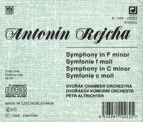 Dvořák Chamber Orchestra, Petr Altrichter - Rejcha: Symphonies in F minor, in C minor (1993)