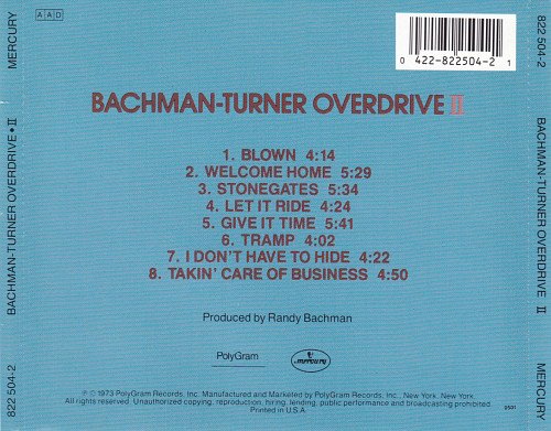 Bachman-Turner Overdrive - Bachman-Turner Overdrive II (1989)