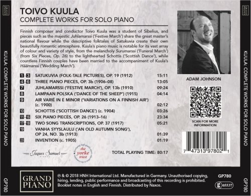 Adam Johnson - Toivo Kuula: Complete Works for Solo Piano (2018) CD-Rip