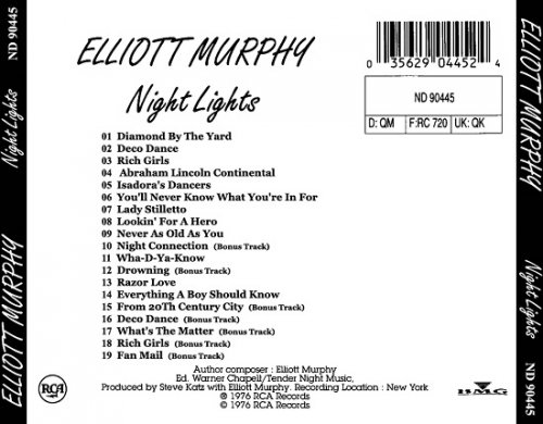 Elliott Murphy - Night Lights (1976/1990)