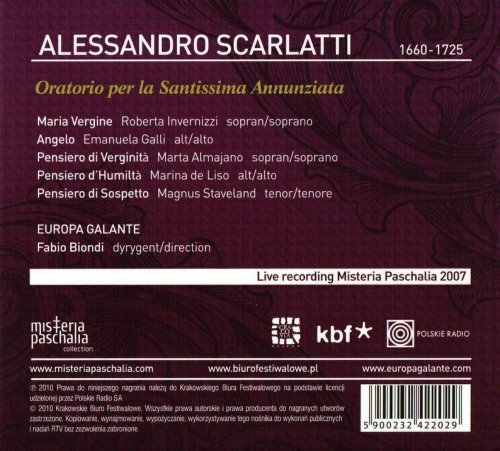Fabio Biondi - Scarlatti: La Santissima Annunziata (2007)