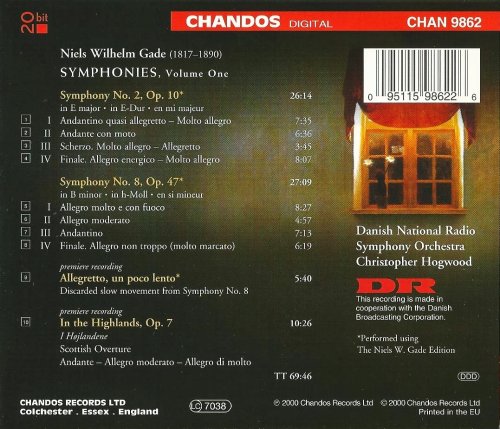 Christopher Hogwood - Niels Gade: Symphonies, Vol. 1 (2000)