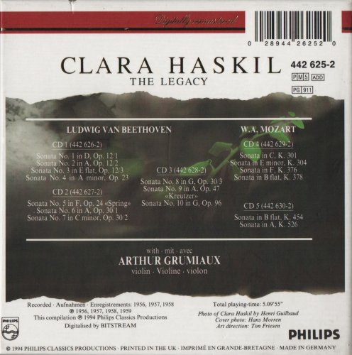 Clara Haskil - The Legacy, Vol. 1: Chamber Music (1994)