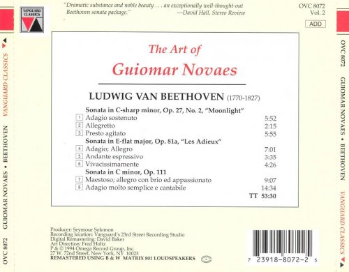 Guiomar Novaes - Beethoven: Piano Sonatas (1994)