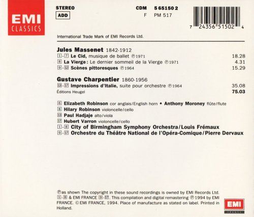 Louis Frémaux, Pierre Dervaux - Massenet, Charpentier: Orchestral Works (1994)