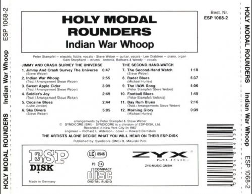 The Holy Modal Rounders - Indian War Whoop (Reissue) (1967)