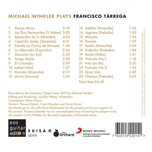 Michael Winkler - Michael Winkler plays Francisco Tárrega (2020) [Hi-Res]