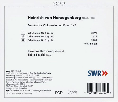 Claudius Herrmann, Saiko Sasaki - Herzogenberg: Cello Sonatas 1-3 (2001)