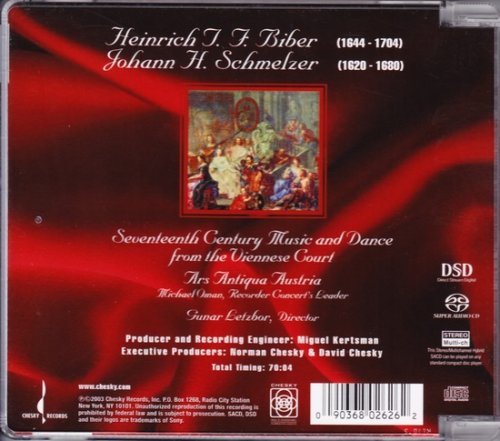 Gunar Letzbor, Ars Antiqua Austria - Seventeenth Century Music and Dance from the Viennese Court (1998) [2003 SACD]