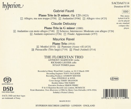 The Florestan Trio - Debussy, Faure, Ravel Piano Trios (1999) [SACD]