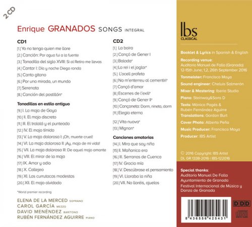 Elena de la Merced, Carol García - Granados: Songs Integral (2017) [Hi-Res]