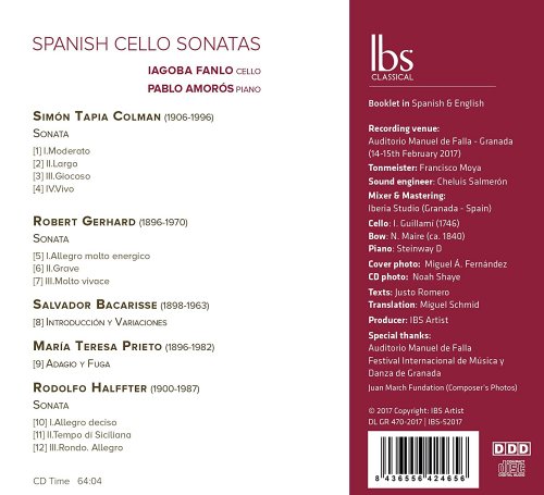 Pablo Amoros, Iagoba Fanlo - Spanish Cello Sonatas (2017) [Hi-Res]