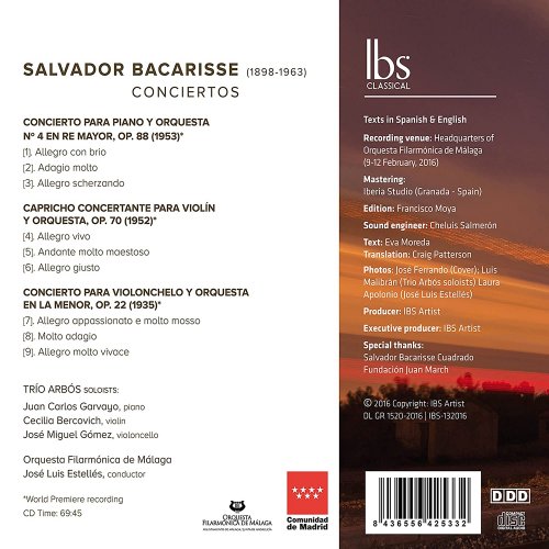 José Luis, Juan Carlos Garvayo, Trío Arbós - Bacarisse: Concertos (2017) [Hi-Res]