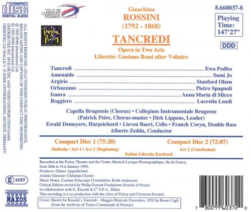 Alberto Zedda, Sumi Jo, Ewa Podles - Rossini: Tancredi (1995)