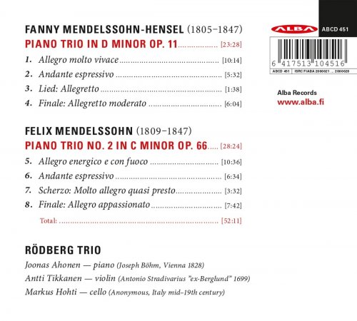 Rödberg Trio - The Mendelssohn Siblings (2020) [Hi-Res]