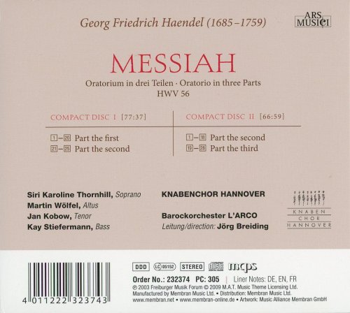 Jörg Breiding / Hannover Boys Choir / Jan Kobow / Siri Karoline Thornhill - Handel: Messiah (2010)