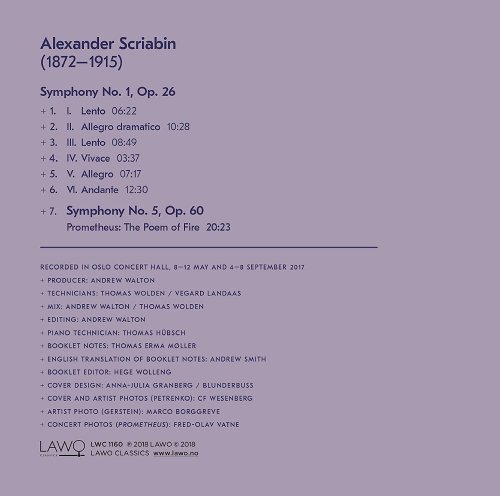Oslo Philharmonic Orchestra, Vasily Petrenko & Kirill Gerstein - Alexander Scriabin: Symphony No. 1, Op. 26 / Prometheus: The Poem of Fire, Op. 60 (2018) [Hi-Res]