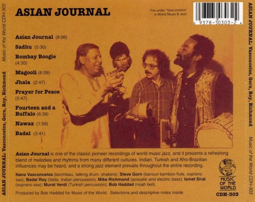 Nana Vasconcelos, Steve Gorn, Badal Roy, Mike Richmond - Asian Journal (1988) FLAC